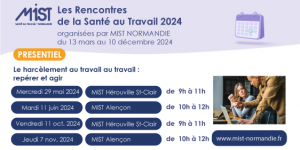 RST 2024 : Harcèlement (présentiel) - 11/06/2024 - de 10h00 à 12h00 - MIST Alençon - Évènements de MIST Normandie