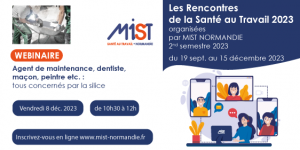 RST 2023 : Agent de maintenance, dentiste, maçon, peintre etc. : tous concernés par la silice (webinaire) - 8/12/2023 - Évènements de MIST Normandie
